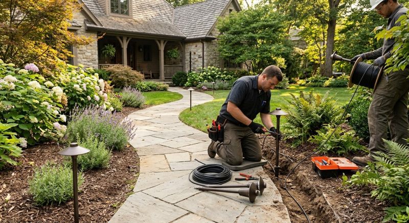 Garden Lighting Installation in Kansas City, KS