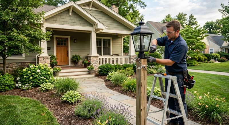 Pond Lighting Installation in Kansas City, KS